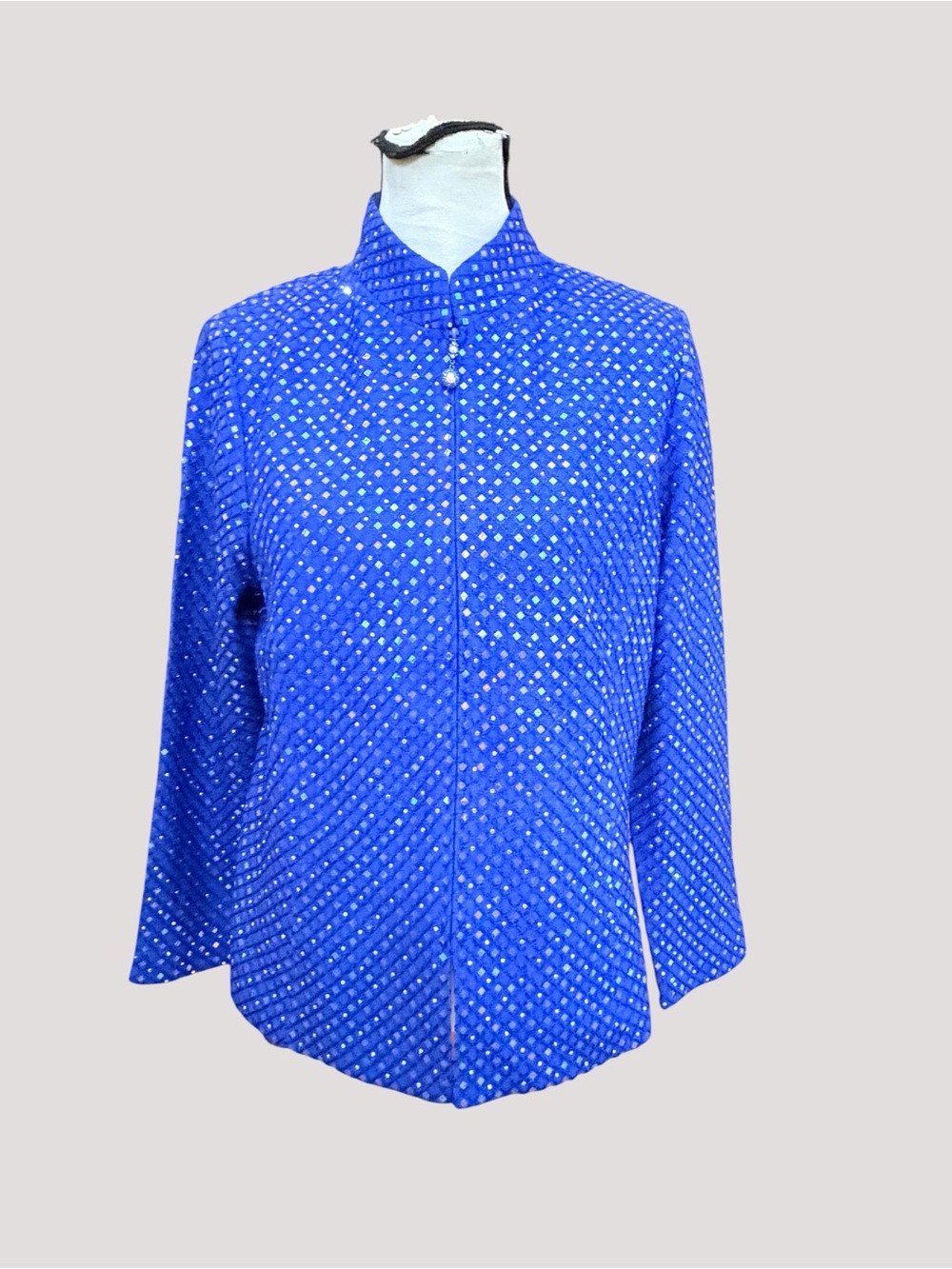 St John Evening Royal blue sequin embellished jacket